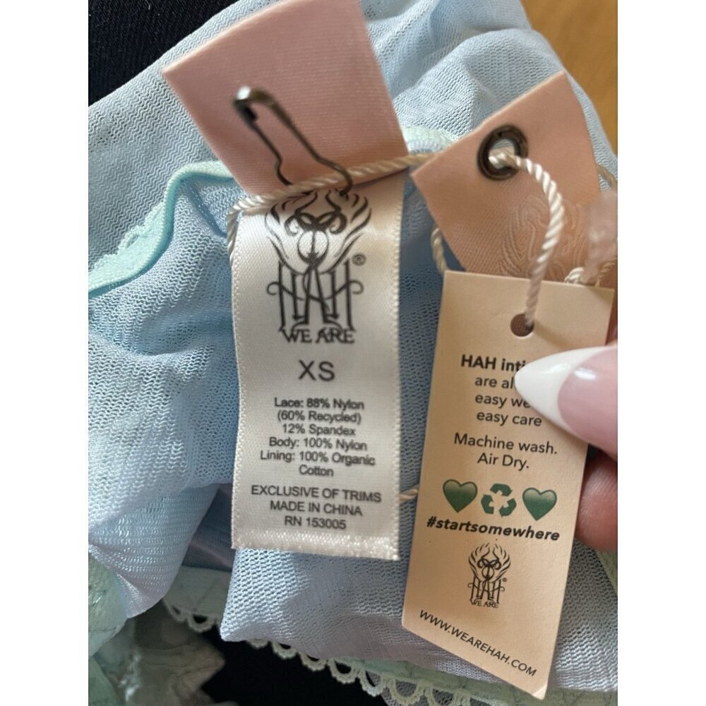 WE ARE HAH U UP free people Bodysuit Bundle Blue Brown - XS - NWT - Picture 9 of 12